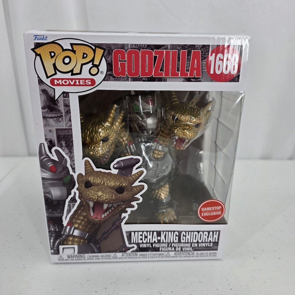 New Funko Pop! Movies 6"‎ Godzilla Mecha-King Ghidorah #1668 Gamestop Exclusive.
